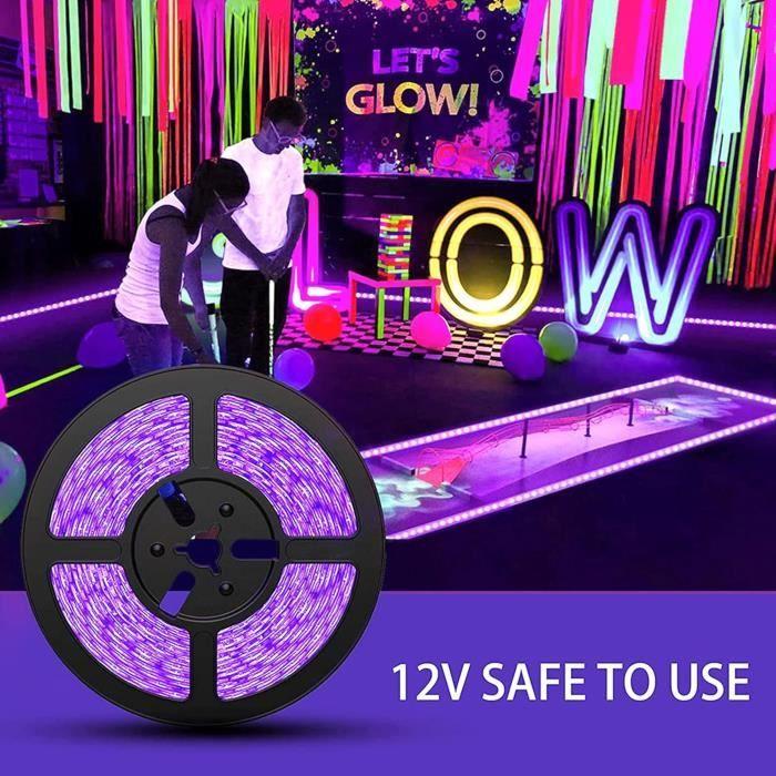 Ruban led uv - onforu - 5m - 300 leds - 12v - lumière violette - eclairage ambiance