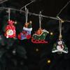 Christmas Tree Pendants Ornaments Resin Santa Snowman Xmas Tree Hanging Christmas Decorantions New Year 2024 Gift Home Decor