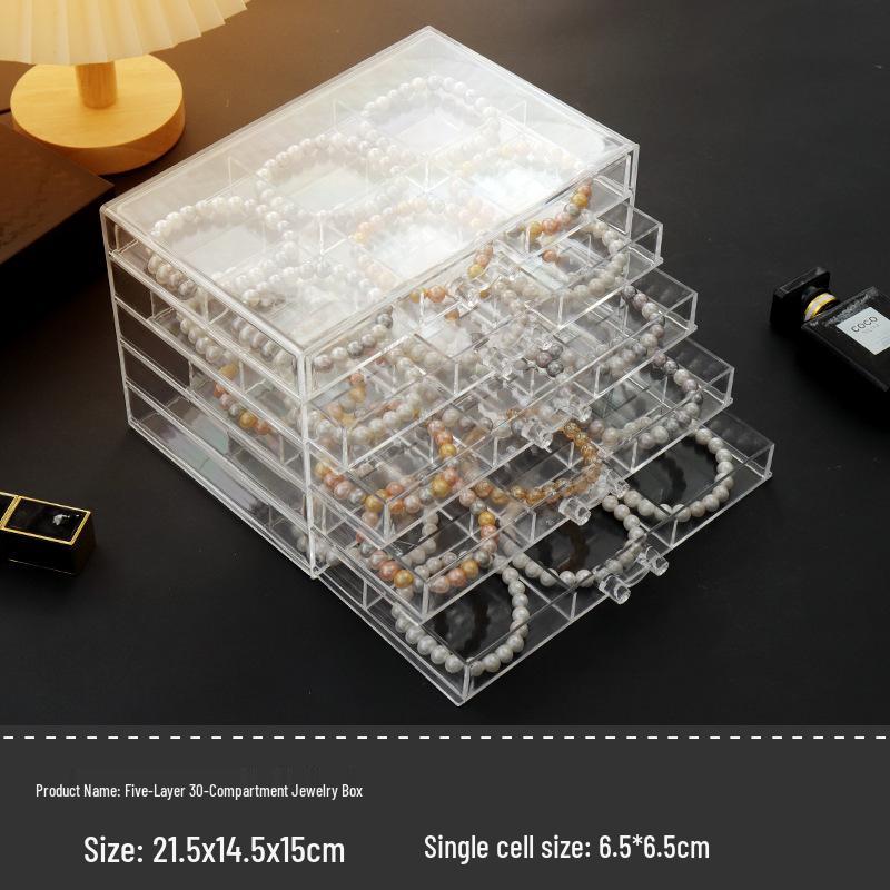 

Прозрачная сетчатая коробка для хранения ювелирных изделий: Пылезащитный органайзер для браслетов, ожерелий, серег и украшений