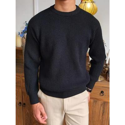 Minimalist Crewneck Sweater,Casual & High-Quality, Winter Warm for Daily-Friendly