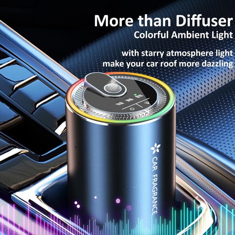 Diffusore di Aroma per Auto con Luce d'Ambiente Stellata a LED 50ml Profumo di Colonia Deodorante per Auto Aromatizzante per Auto Diffusori di Fragranza