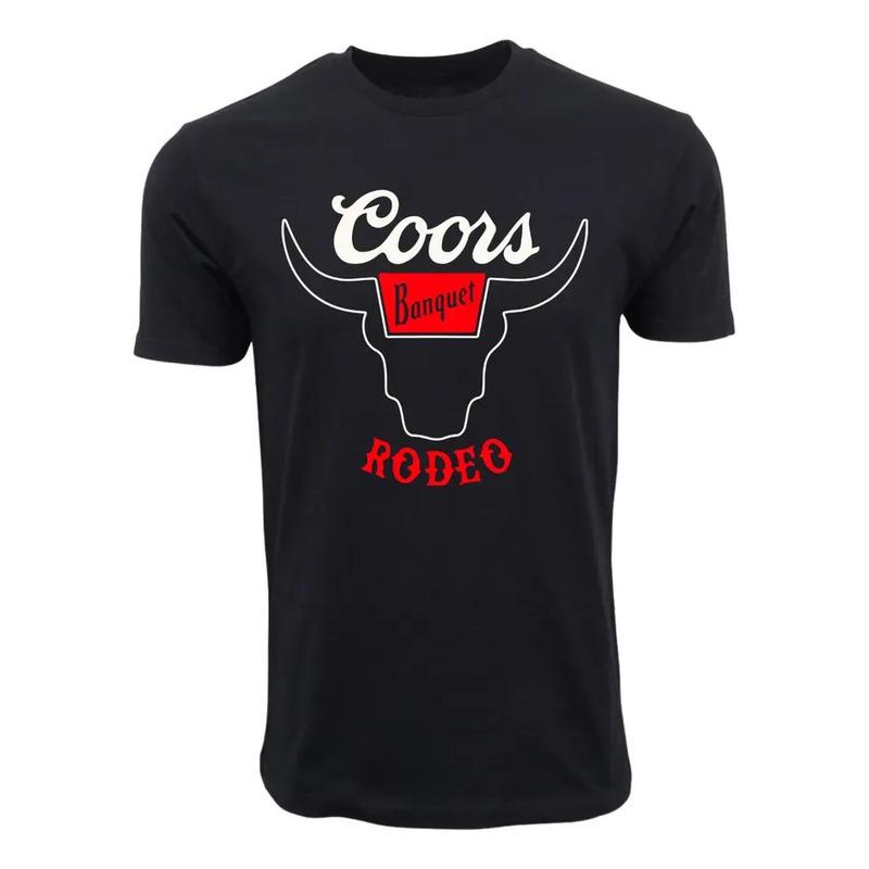 Camiseta Con Estampado De Cabeza De Toro Coors Banquet Rodeo S