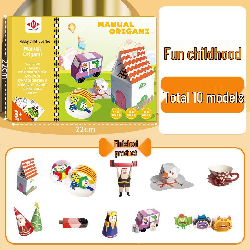 3D Origami Book: Educational Craft Paper for Kids Ages 3-6