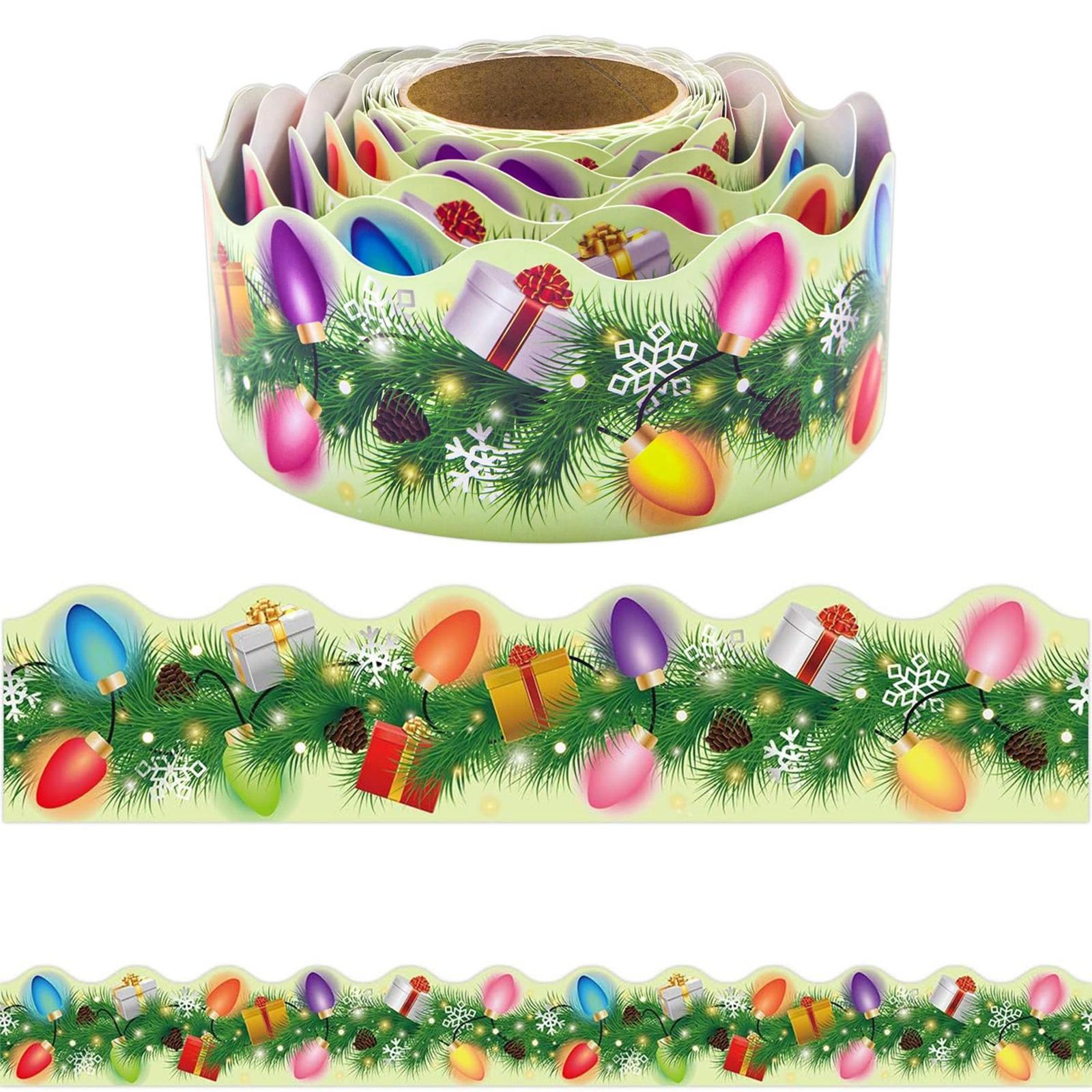 

Бордюры для доски объявлений Рождественский бордюр для доски объявлений Бордюры для класса Красочная отделка бордюра для школьных украшений