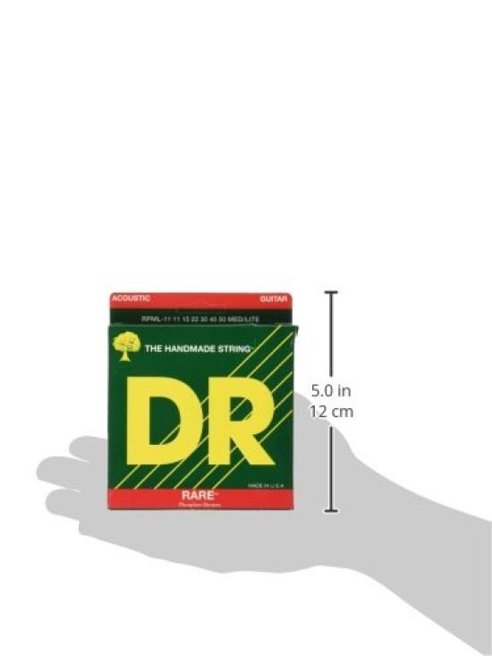 DR Strings Acoustic Guitar Rare Phosphor Strings, Bronze, .011-.050, RPML-11