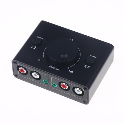 3.5Mm Rca Stereo Bi-Directional Audio Switcher 1 In 2 Out Or 2 In 1 Out 3.5Mm 2Rca Audio Switcher With Mute Button