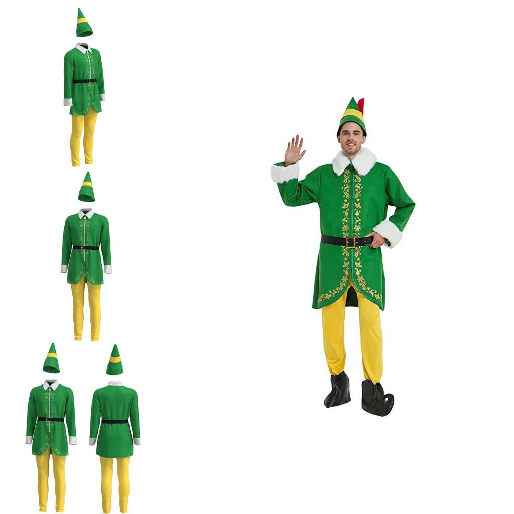 Authentic Men's Elf Cosplay Outfit For Halloween And Christmas