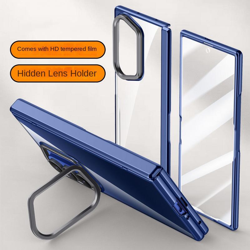 

Прозрачная защитная пленка для конфиденциальности из закаленного стекла, чехол для телефона для Samsung Galaxy Z Fold7, всесторонняя крышка-подставка с пружинным шарниром Galaxy Z Fold7