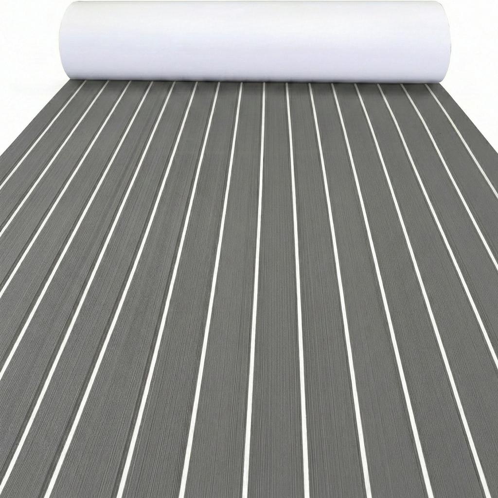 2400*300*5mm EVA Foam Boat Decking Sheet Mat Yacht Motorboat Anti Slip Vehicle Self-adhesive Marine Faux Teak Deck Flooring Pad