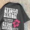 Siesta Beach Catch Waves 1971 Pánské Dámské Tričko Značková Kvalita Krátký Rukáv Oversize Hip Hopové Tričko Kulatý Výstřih Bavlna Volné Topy
