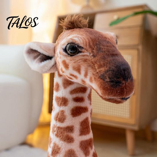 Soft Decorative Doll Realistic Giraffe Plush Toy, Stuffed Animal Pillow for Kids, Cute Room Ornament Nordic Home Decor, Cuddle Doll, Gift Children