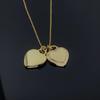 Collar con Colgante de Corazón de Plata de Ley 925 para Mujer Familia T con Diamantes y Esmalte, Cadena Clavicular Azul Clásico, Colgante para Mejor Amiga