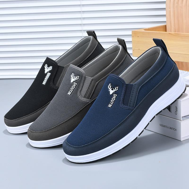 New Old Beijing Cloth Shoes Men's Shoes Spring Breathable Casual Shoes Men's Flat-soled Dad Shoes