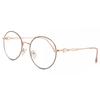 Full Rim Round Black Rose Gold Smartbuy Collection Grosmorne L120a Fashion Unisex Eyeglasses