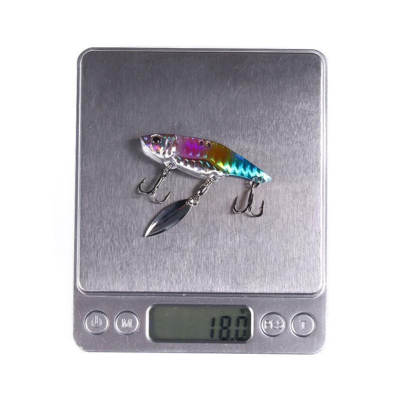 Freshwater Bass Lure BaitVIBRotating Sequin Blood Groove Hook5cm12g16g10No.12No.