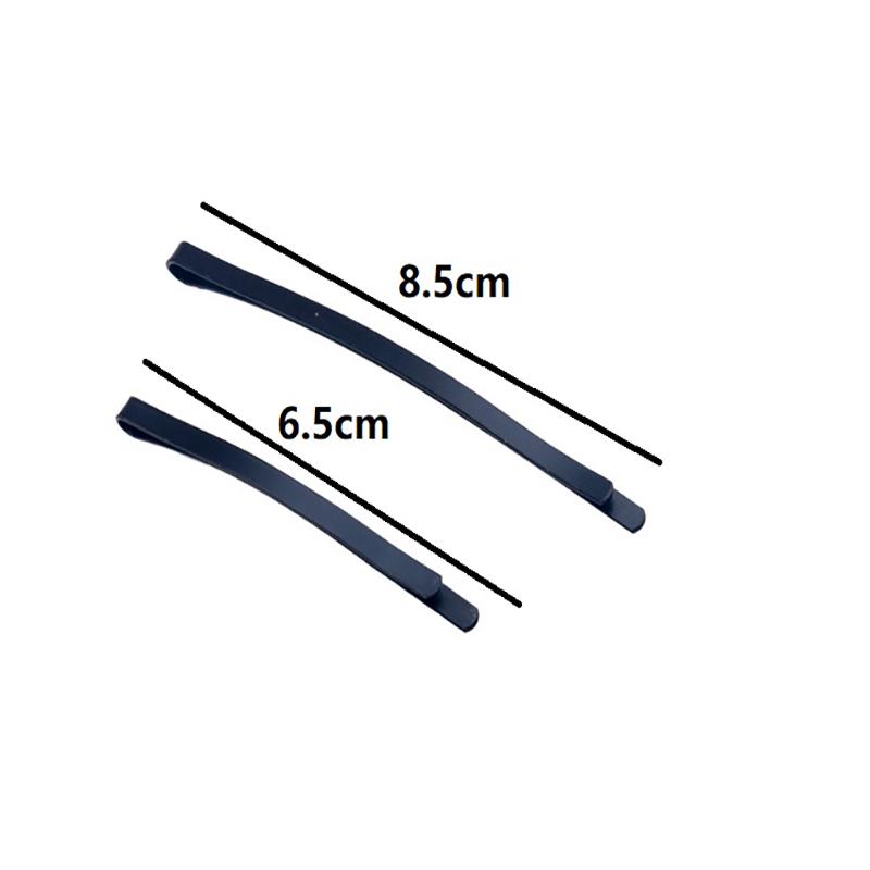 10pcs Black 6.5/8.5 Cm Clip Hair Clip Hairpin Korean Simple Black Wire Hair Pins Invisible Hairpin Wide Big Hair Clips For Bride