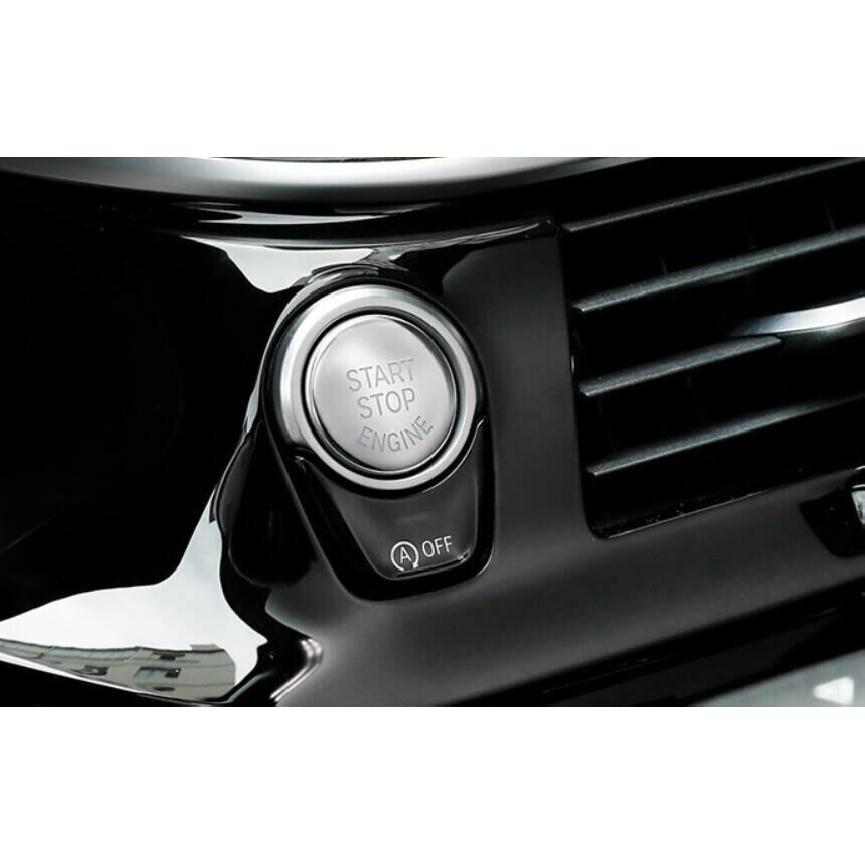 For BMW 5 Series G30 2018- ABS Silver Engine Start Stop Button Cover Ring