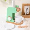 Toddler Pretend Play Wooden Kitchen Set: Toaster, Mixer, Coffee Maker, Juicer Toy.