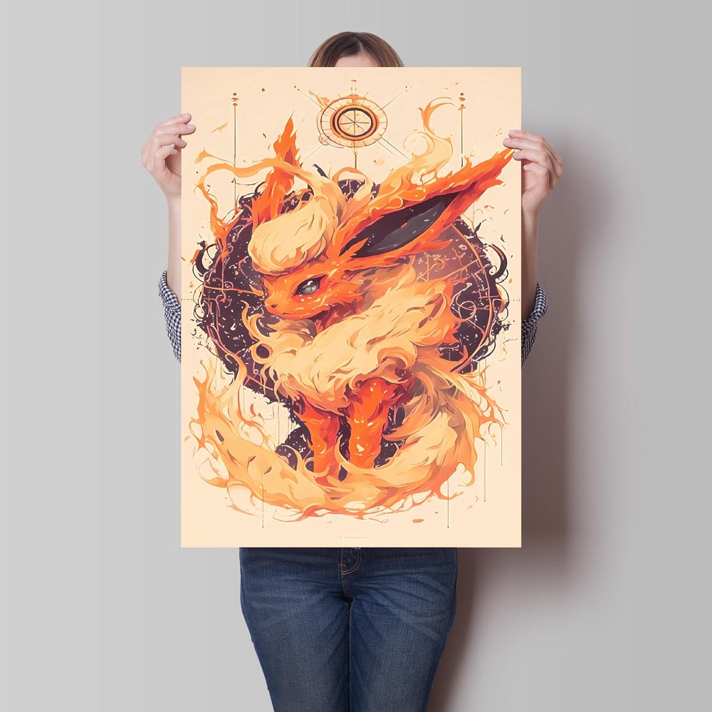 Japanese Anime Canvas Paintings Pokemon Umbreon Retro Style Cartoon Picture Modern Home Living Room Children's Room Decor Poster