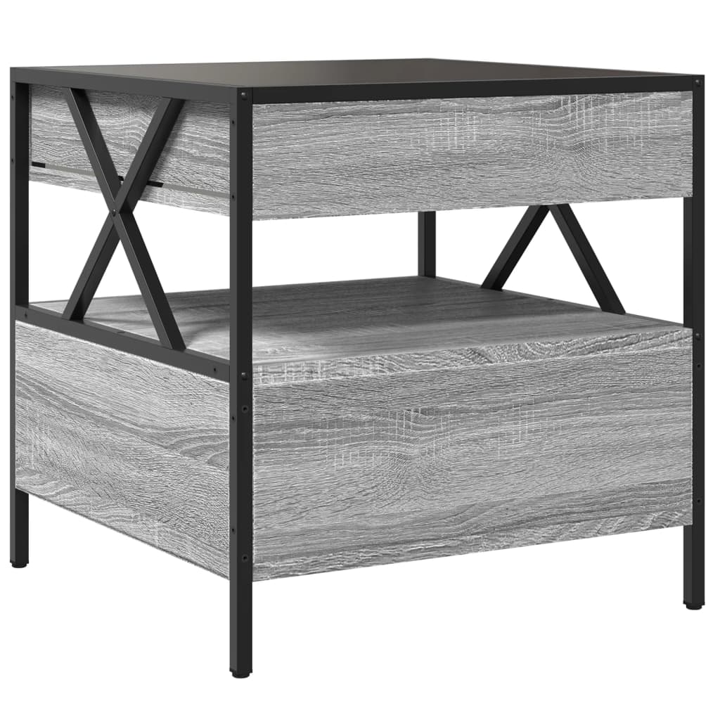 LED Infinity Coffee Table, Gray Sonoma Oak, 50x50x51 Cm