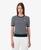 LACOSTE Women'S Boucle Striped Short Sleeve Sweater Af251E-56G 166