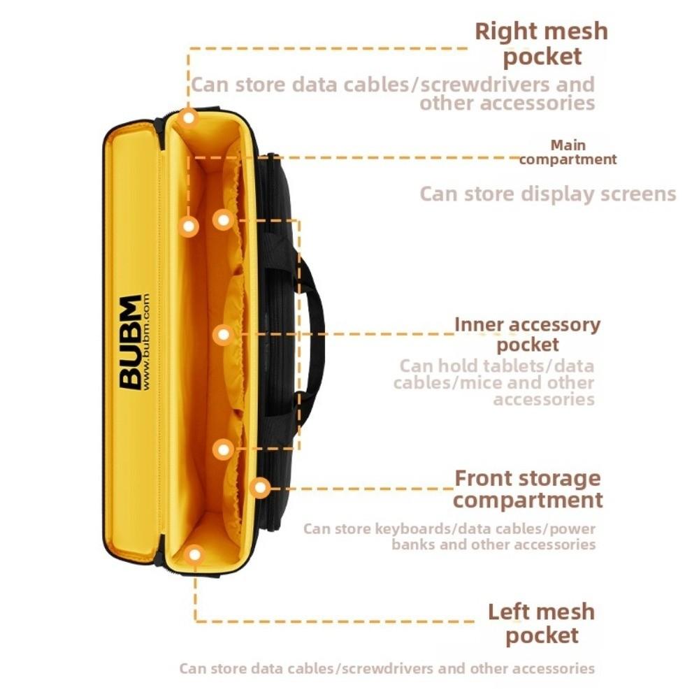 Large Capacity Computer Monitor Storage Bag Wear Resistant Padded Shoulder Bag Desktop PC