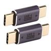 2Pcs Type C Male to Type C Male Adapter 40Gbps 100W Straight Mini USB C Adapter for Laptop