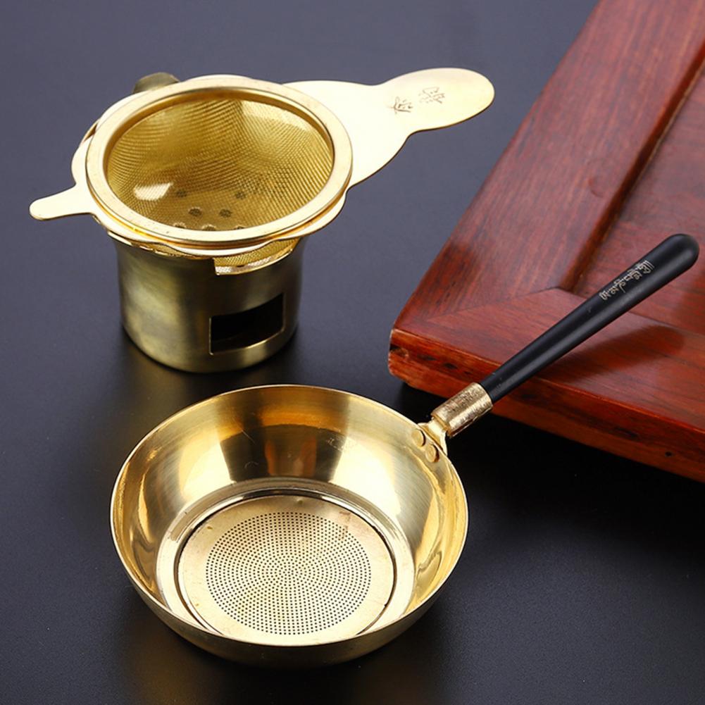 Convenient Tea Drain Filter Golden Tea Coffee Strainer Fine Mesh Filter Multi-purpose Eco-friendly Tea Spoon for Restaurant