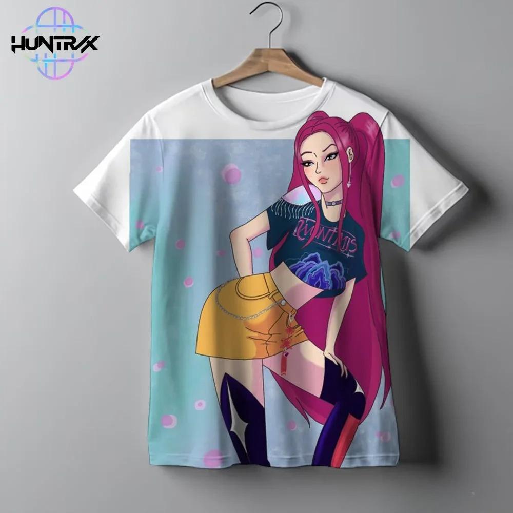 Casual Fashion Kpop Demon Hunters Kids 3D Cartton Short Sleeve Summer Boys Girls T-Shirt  Anime Short Sleeve T-shirt