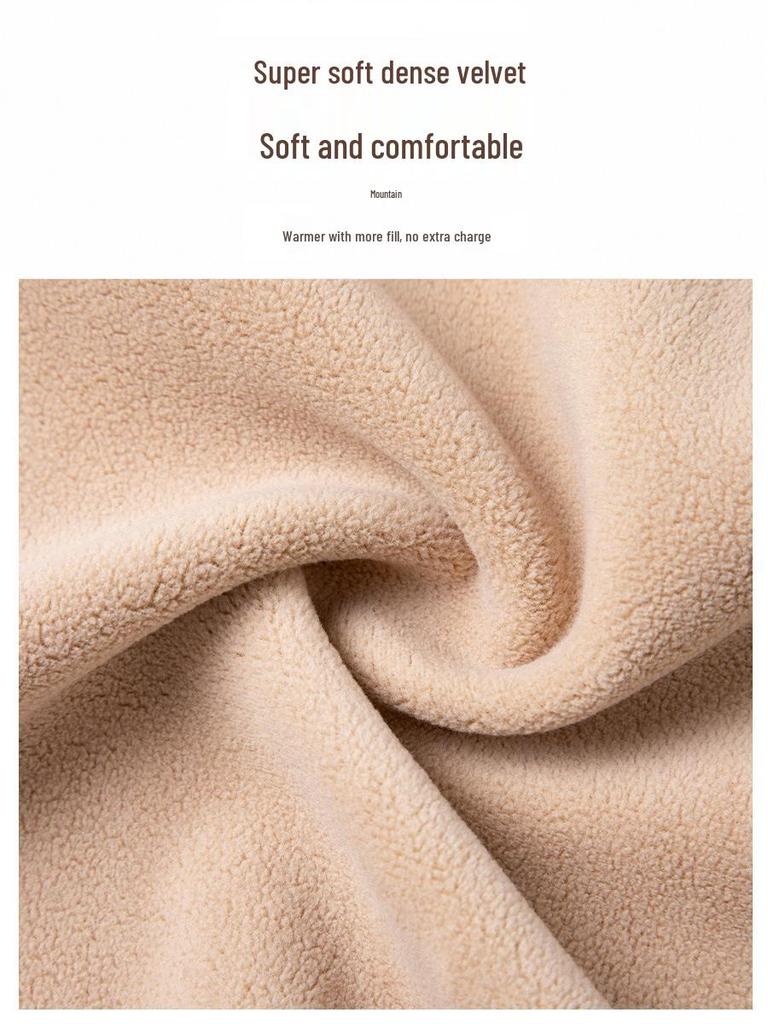 Fleece-Lined Warm Underwear Set for Middle-Aged and Elderly Women - Autumn/Winter Style