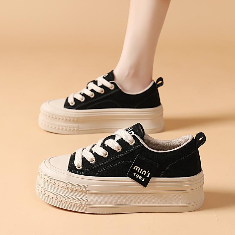 

Leather fashion suede platform versatile board shoes women s 2 autumn and winter new comfortable and warm plus 40