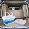 1 Portable Folding Fish Bucket 13L Live Fish Container with Breathable Mesh Suitable for Outdoor Travel, Hiking, and Fishing