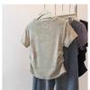 Plus Size Fat Girl Short-sleeved T-shirt Women's Summer New Slim Fit Unique Unique Versatile Butterfly Top