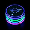 Car Colorful LED Luminous Light Cup Coaster Mat For BMW Mini F54 F55 F56 F60 R60 Clubman Countryman Auto Accessories LMRGZ1