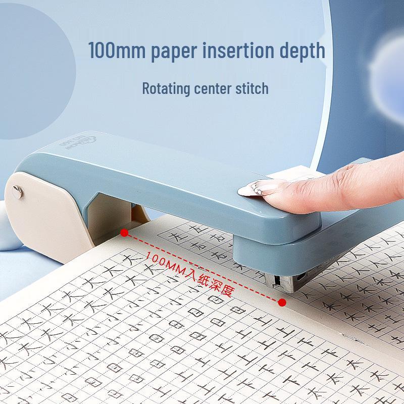 Rotatable Thickened Stapler for Office and Student Use: Staples Large and Center Seams