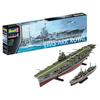 German Revell 1/720 Royal Navy HMS Ark Royal & Tribal-class Destroyer Plastic Model Kit 05149