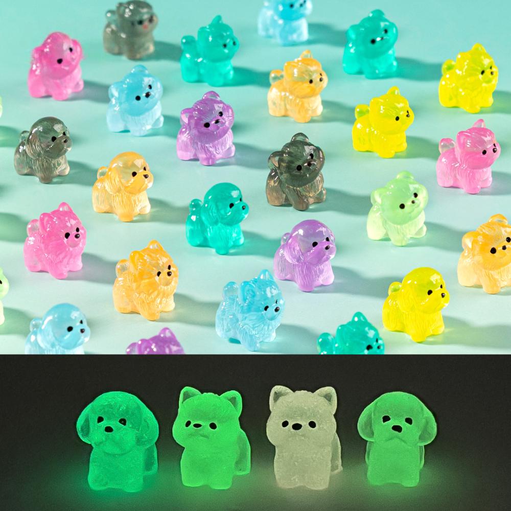 

32 pieces luminous puppy doll blind bag accessories diy decoration accessories micro landscape mini miniature small ornaments