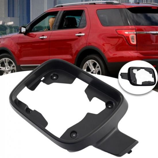Black Rearview Mirror Exterior Wing Housing Trim Frame For Ford Explorer 2011-19
