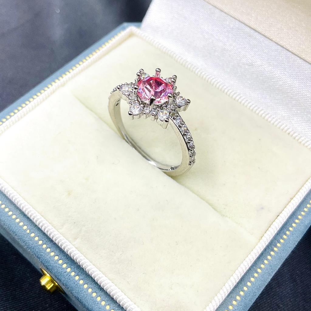 6.2mm Pointed Bottom Huazi Diamond-Inlay Ring Setting - Trendy Jewelry Style for DIY Fashion Rings