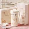 Vanow Begonia Flower 500ml Ceramic Insulated Travel Mug