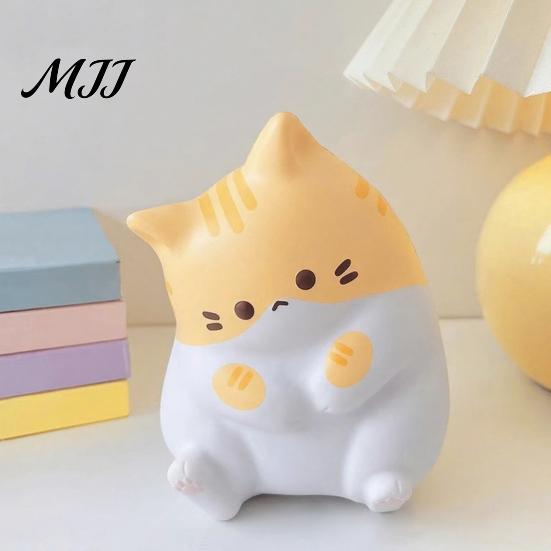 Fidget Stress Reliever Relief Cartoon Cat Toy Soft Stretchy Fat Kitten Squeeze Adult Hand Relaxation Anxiety Reduction Animal Sensory Party