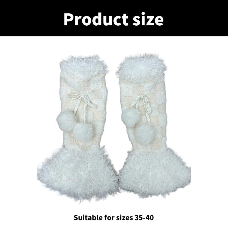 Faux Furs Leg Warmer,Winter Warm Soft Fuzzy Leg Warmers Plush Boot Sleeves Boot Covers Carnivals Party Cosplay Costumes