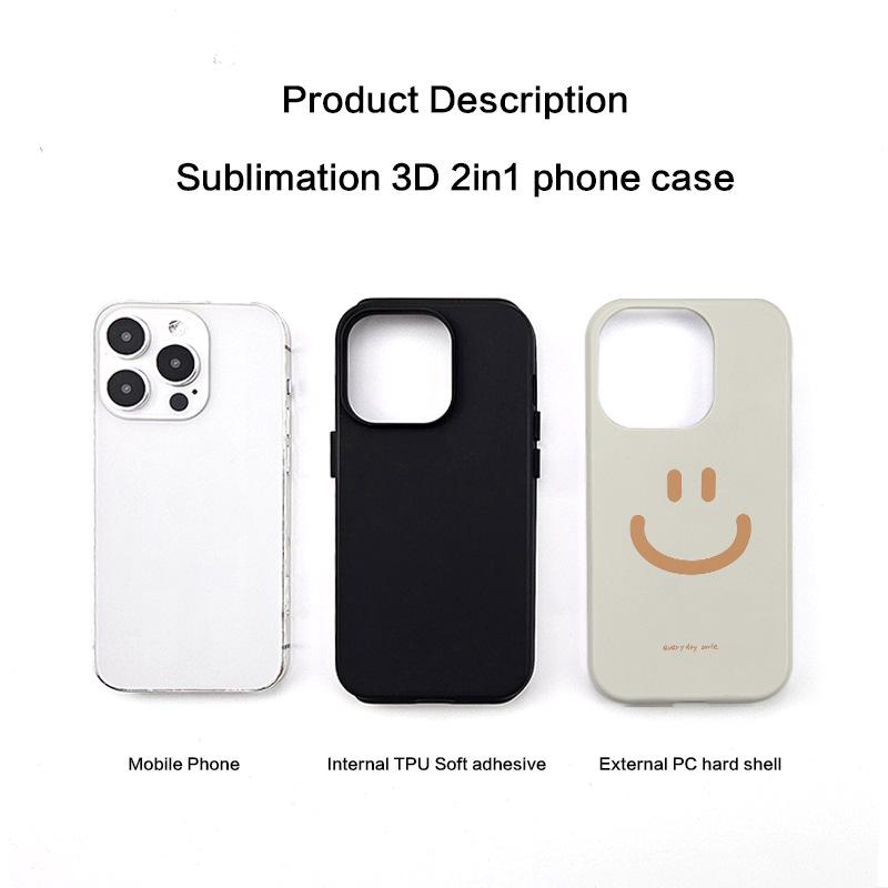 Minimalist Smiley Face Phone Case for Apple 16 & 15 Pro Max - Compatible with Korean Style