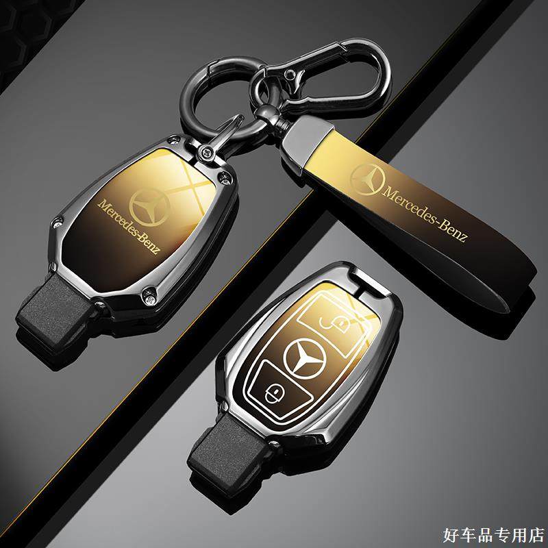 RPO5   Leather Car Key Case Fob for Mercedes Benz A B C S Class AMG GLA CLA GLC W176 W221 W204 W205 Suede Car Key Cover Bag