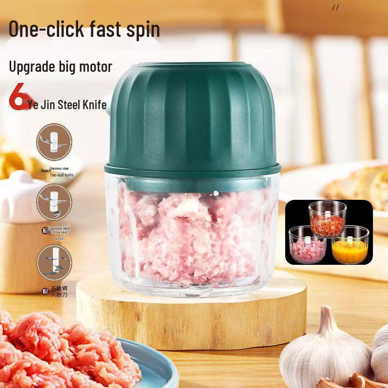 Electric Household Meat Grinder & Garlic Chopper: Multifunctional Mince & Paste Maker for Family Use