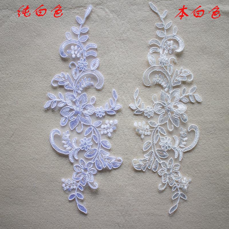 Lace Lace To Flower Silver Thread, Bridal Wedding Dress Veil Clothing Flower Diy Handmade Material Head Jewelry Accessories