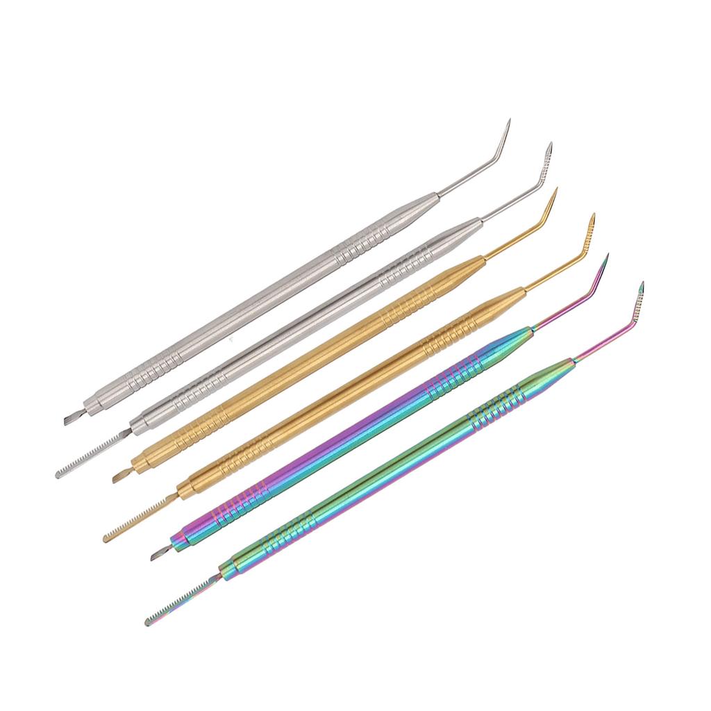 2pcs Eyelash Lift Separator Tools Double Headed Stainless Steel Lash Separation Rod with Comb