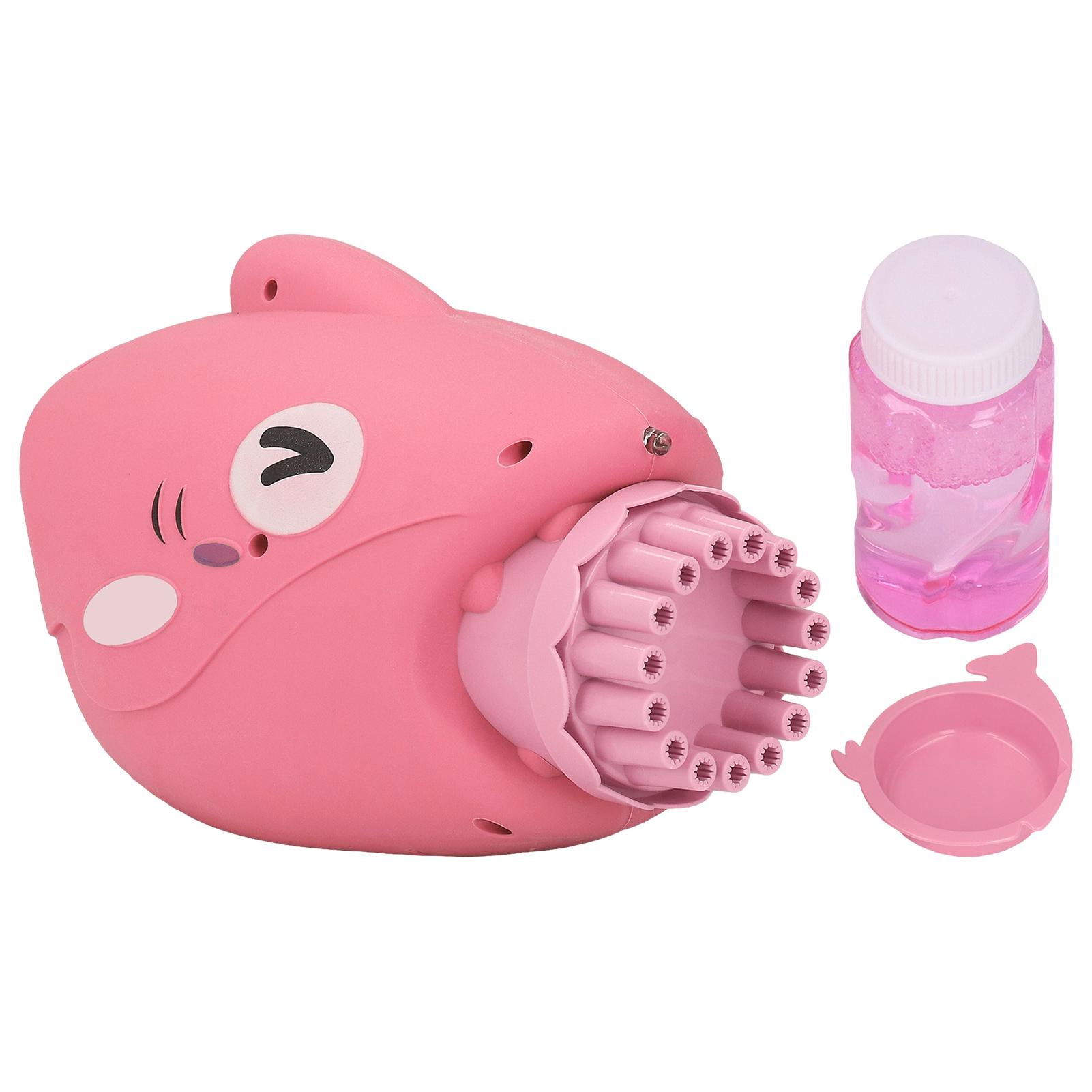 

Kids Bubble Maker Toy Cooling Fan 15 Holes Fish Shaped Electric Bubble Machine for Outdoor