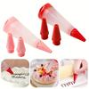 Herbruikbare spuitzakset, taartdecoratiepennenset met 3 siliconen spuitmondjes, herbruikbare taartdecoratietools, willekeurige kleuren