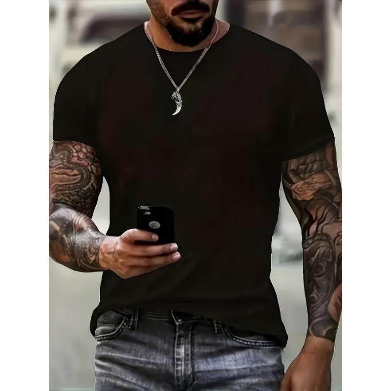 Men'S Plus-Size 3D Printed T-Shirt, Plus Size